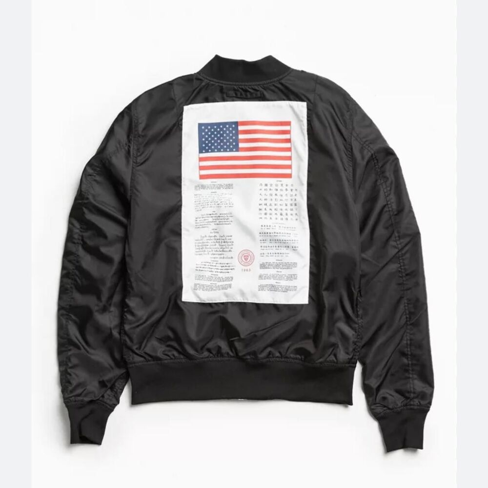 Alpha-industries Men's Black and Grey Jacket